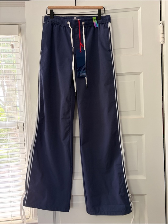 VBRT Pants - Women’s Navy Blue Track Pants with White Stripe